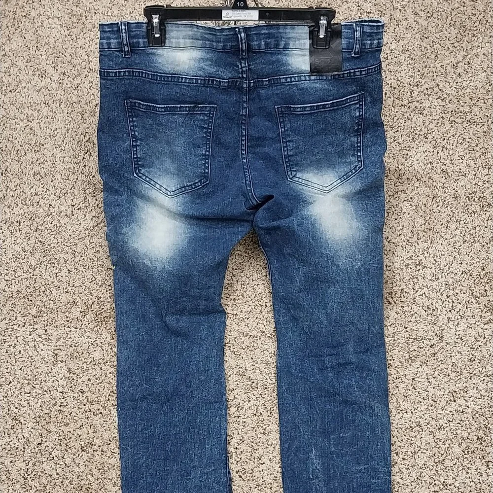 2875 Size 34 X 32 LR Scoop Paint Splatter Jeans